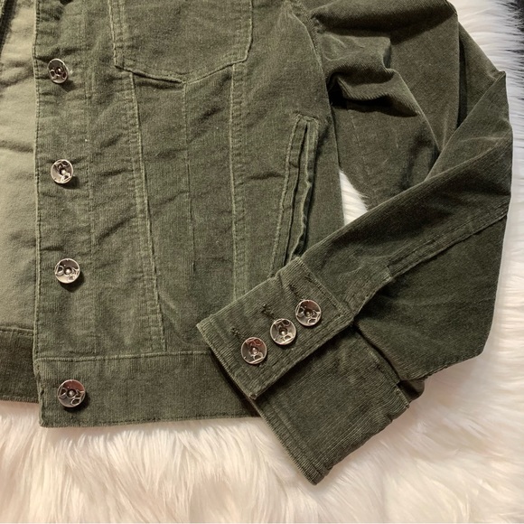 be-girl green corduroy classic fit fashion jacket size xl juniors - Picture 4 of 15